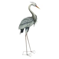 Crane Metal Outdoor Garden Statue, 43"