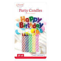 21-Count Happy Birthday Party Candles