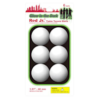 6-Pack Red Jr. Glow in the Dark Table Tennis Balls