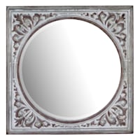 Square Medallion Wall Mirror, 20"