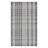 Brooklyn Black & Ivory Plaid Accent Rug, 2x4