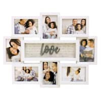 8-Opening White Love Collage Picture Frame, 22x17