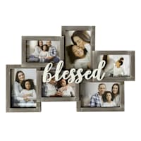 6-Opening Blessed Grey Collage Picture Frame, 18x12
