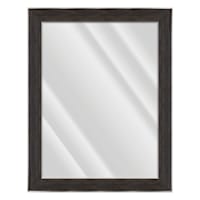 Janet Black & Brown Rectangle Wall Mirror, 37x47