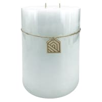 Light Blue Unscented Pillar Candle, 6x8