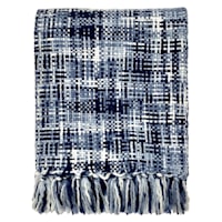 Black and outlet blue throw blanket
