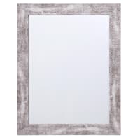 Hammered Silver Framed Rectangle Wall Mirror, 22x28