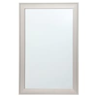 Grey Striped Trim Framed Wall Mirror, 24x36