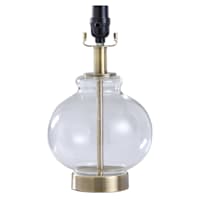 Providence Clear Glass Small Lamp Base, 13"