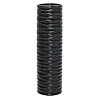 Found & Fable Black Carved Wood Vase, 16"