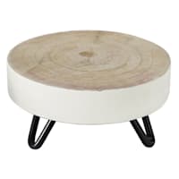 Ty Pennington Round Wood & Iron Riser, 9"