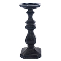 Black Candle Holder, 10"