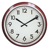Red Retro Lucy Round Wall Clock, 16"