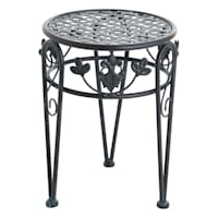 Patina Finish Metal Plant Stand, Small