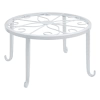 White Metal Star Plant Stand, Medium