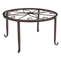 Copper Colored Metal Star Plant Stand, Large
