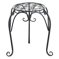 Black Metal Plant Stand, Medium