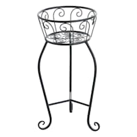 Black Metal Planter Stand, Small