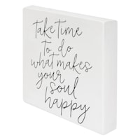Take Time Ceramic Block, 8"