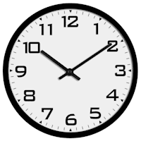 Classic School Round Wall Clock, 12"