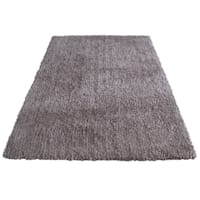 (C147) Yeti Taupe Shag Accent Rug, 3x5