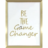 Glass Framed Be The Game Changer Wall Sign, 12x16