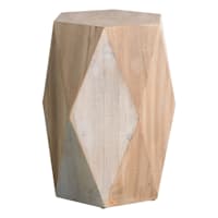 Found & Fable Hexagon Wood Accent Table