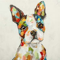 Dog Portrait Canvas Wall Art, 12"