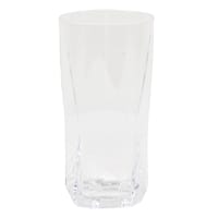 Clear Geometric Textured Acrylic Highball Glass, 24oz