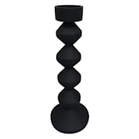 Crosby St. Matte Black Tea Light Holder, 10"
