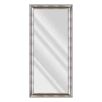 Beaded Silver Framed Rectangle Wall Mirror, 39x49