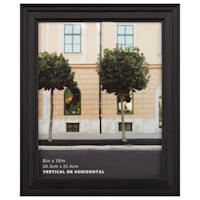 Black Ridged Profile Tabletop Picture Frame, 8x10