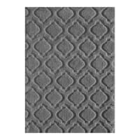 (D458) Jardel Grey Tufted Area Rug with Non-Slip Back, 3x5