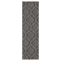 (D458) Jardel Grey Tufted Runner with Non-Slip Back, 2x7