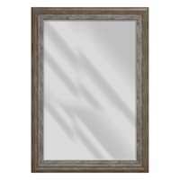 Janice Grey & White Rectangle Wall Mirror, 31x43