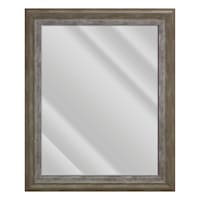 Janice Grey & White Rectangle Wall Mirror, 28.5x34.5