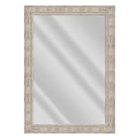 Weston Brown & Antique White Framed Rectangle Wall Mirror, 31x43