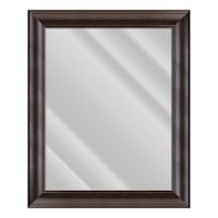 Sophia Mocha Rectangle Wall Mirror, 29x35