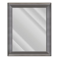 Gina Gunmetal Rectangle Wall Mirror, 29x35