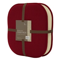 2-Pack Wine Memory Foam Dining Chair Pads