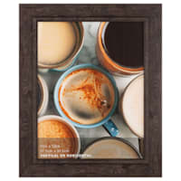 Black Barn Wood Flat Profile with Inner Line Wall Frame, 11x14
