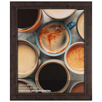 Black Barn Wood Flat Profile with Inner Line Wall Frame, 16x20