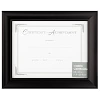 Black Slant with Outer Ridge Profile Document Frame, 8.5x11