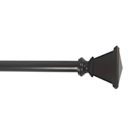 5/8" Bronze Finish Highland Square Adjustable Curtain Rod, 28-48"