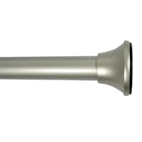 3/4" Nickel Adjustable Tension Curtain Rod, 24-48"