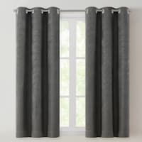 Lennon Black Grommet Blackout Curtain Panel, 63"