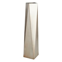 Silver Geo Floor Vase, 36"