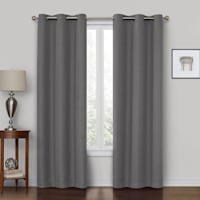 Rockwell Grey Solid Blackout Grommet Window Panel 63in.
