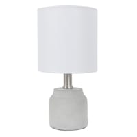 Grey Concrete Mini Table Lamp with Shade, 12"