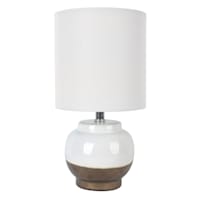 Copper Ceramic Mini Accent Lamp with Shade, 12"